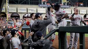 The red sox took care of business at home in game 2 of the american league championship series. Bradley S Grand Slam Helps Red Sox Beat Astros In Alcs