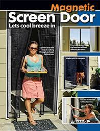 I grew up with a screen door that led from our laundry room to our backyard and my mom always used it. Magnetic Screen Door With 1 Screen 2 Doors Installment With Extra Roll Of Velcro Included Eco