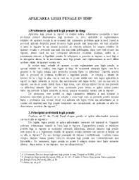 Referat Aplicarea Legii Penale In Timp Drept 171681