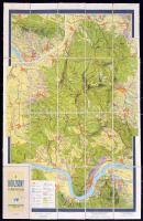 92 x 110 cm (álló) domborzatábrázolás: Cca 1950 2 Db Borzsony Turistaterkep Egyik Vaszon Darabanth Auctions Co Ltd