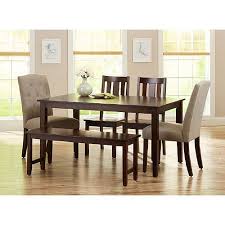6 Piece Large Table Set 4 Wooden Dinette Chairs Dining 1 Bench Mocha Beige Sale 715939561194 Ebay Classic Dining Room Dining Room Furniture Modern Dinette Chairs
