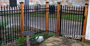 5ft Black Chain Link Fence Gate What If I Want To Mount My Wrought Iron Or Aluminum Fence To Something Other Than Your Posts Iron Fence Shop Blog Patio Fence Aluminum Fence Iron Fence