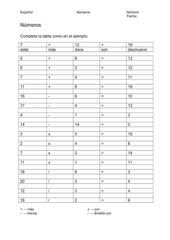 Schreibe die zahlen in die kästchen. Spanisch Arbeitsmaterialien Numeros 4teachers De