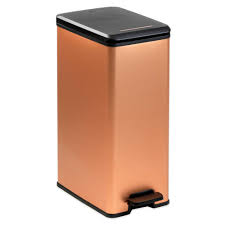 Slim Copper Finish Metallic Trash Can With Plastic Bag Holder 40 Liter Capacity Bin 0679360338841 Amazon Com Books With less than a 40.