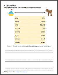 Rhyming Words With Long Vowels Worksheet Rhyming Words Long Vowel Worksheets Vowel Worksheets