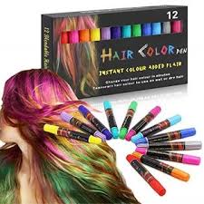 Then rinse and style in the usual manner. Moulei Hair Chalk Hair Chalk Pens Temporary Washable Hair Color For Hair Dye Safe And Non Allergenic Makeup Kit For Kidsandall Ages