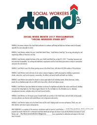 Social work malpractice insurance gives you legal representation and indemnity coverage if. Social Work Month 2017 Greetings Proclamation Socialworker Com