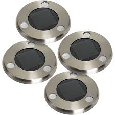 Westinghouse Solar Flat In Ground Driveway Light Set Stainless Steel 4 Pack Driveway Lighting Lawn Lights Solar Lighting System