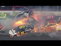 The nascar carnage started shortly after paul menard nudged matt dibenedetto during a restart entering turn 3. Big One Strikes Late Involving 21 Cars In Daytona 500 Youtube
