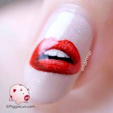 We've curated 45 valentine's day themed nail art looks from negative space manicures to fingertips emblazoned in hearts. Piggieluv Hot Lips Nail Art For Valentine S Day