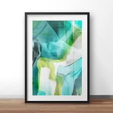 Abstract Art Marine Sea Colours Digital Download Aqua Colours Modern Wall Art Hand Painted Acrylic Print Sea Marine Co Sea Colour Painting Marine Colors