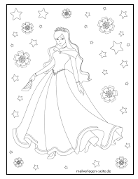 Tolle Malvorlage Prinzessin | Kostenlose Ausmalbilder