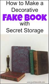 Diy Decorative Book Box With Secret Storage Book Cover Diy Diy Book Fake Books Decor