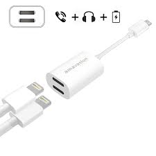 Amavasion Lightning Audio And Charger 2 Lightning Port For Iphone7 7 Plus Ios 10 3 With Music Control Ch Lightning Charger Phone Accessories Usb Flash Drive