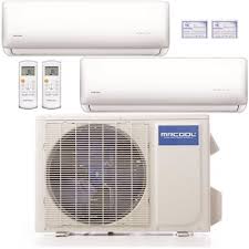 These compact systems won't take up valuable floor space, and notably, allow you to control the temperature from room to room. Mrcool Part M236hp23wm07ak1 Mrcool Olympus 36 000 Btu 3 Ton 2 Zone Ductless Mini Split Air Conditioner And Heat Pump 16 Ft Install Kit 230v 60hz Ductless Single Zone Systems Home Depot Pro