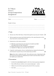 Fairytale Composition Task Year 7 Music Terms Music Composition Fairy Tales