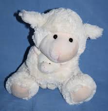 Easter Plush Sheep Mom Holding Lamb Baby Best Made Toys Stuffed Soft 8 Cream Easter Plush Plush Lamb Bunny Plush