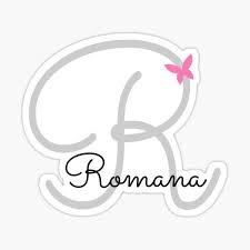 Romana Name Monogram R Butterfly Simple Minimalistic Sticker By Xsylx Name Stickers Bottle Monogram Personalized Monogram