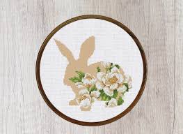 See more ideas about cross stitch patterns, cross stitch, stitch patterns. Bunny With Flowers Cross Stitch Pattern Bunny With Handbarrow Cross Stitch Bunny In Overalls Cross Stitch Rabbit With Glasses Cross Stitch Embroidery Sewing Needlecraft Kromasol Com
