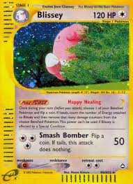 Having evolved from chansey when leveled up with maximal happiness, it is the final stage in happiny's evolutionary line. Blissey Aquapolis Aq H6 Pkmncards