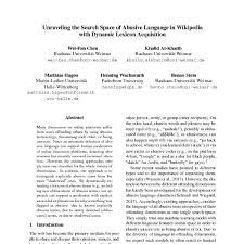 I also highly recommend the 0.3mm lead size pencil over the 0.5mm as i prefer a fine line. Unraveling The Search Space Of Abusive Language In Wikipedia With Dynamic Lexicon Acquisition Acl Anthology