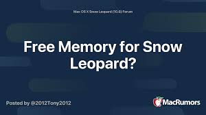 How to free memory on mac. Free Memory For Snow Leopard Macrumors Forums