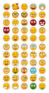 55 Emojis Pack 2 Emoji Paint Color Chart Different Emojis