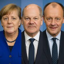 Merkel, Scholz oder Merz