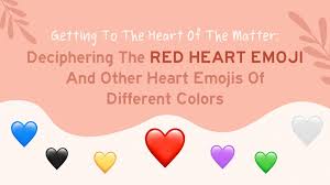 Getting To The Heart Of The Matter Deciphering The Red Heart Emoji And Other Heart Emojis Of Different Colors Emojiguide To show the desire to meet, care, passion, support and other amorous manifestations depending on the context.