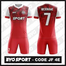 Menggunakan bahan poliester pilihan dari dryfit ataupun lycra yang recommended. Desain Jersey Futsal 3 Evo Sport