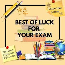 Best of luck for exams Template