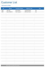 2 parts of a crm excel template. Customer List Template For Excel