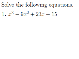 For a cubic, you just need one root. Factorising Cubic Polynomials Worksheet With Solutions Polynomials Factor Theorem Worksheets