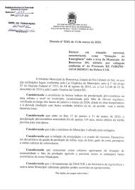 Todos os anteriores decretos do estado de emergência tiveram quinze dias de duração. Bossoroca Decreta Situacao De Emergencia Pela Estiagem De Chuvas No Municipio