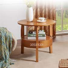The circular shape makes this. Xj 82028 Small Solid Wooden Round Table Mini Tea Table Living Room Storage Cabinet Corner Coffee Table Sofa Side Table 1 Drawer Coffee Tables Aliexpress