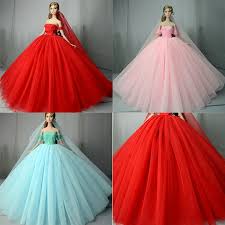 20 unconventional wedding dress ideas you will love! Wedding Dress For Girl Doll Princess Evening Party Clothes Wears Long Dress Outfit Set For Girl Doll With Veil Onshopdeals Com
