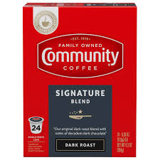 Drop us a line and let us know if you think this signature medium roast lives up to that bold claim. Signature Blend Dark Roast Coffee Pods 24 Count Community Coffee