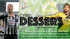 Born in belgium, he represents the nigeria national team. Nff Welcome Belgian Born Striker Cyriel Dessers To The Super Eagles After He Declared Himself Available To Play For Nigeria