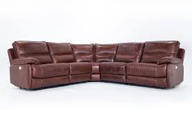 Zeus Leather Power Reclining 5 Piece Sectional Bob S Discount Furniture Bob S Discount Furniture Reclining Furniture Power Recliners