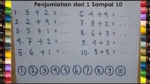 Modul latihan penjumlahan untuk anak tk ini saya buat bisa untuk anak anak lain yang masih seumuran. Belajar Penjumlahan Matematika Dari Angka 1 Sampai 10 Untuk Paud Tk Dan Sd Youtube