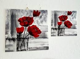 Viele anfänger sind der meinung, dass kleinere pinsel zu einer realistischeren und feineren malerei führen. Blumen Malen Acryl Rot Schwarz Weiss Fur Anfanger Flowers Acrylic Painting Red Black For Beginner Blumen Malen Acryl Blumen Malen Abstrakte Kunst Auf Leinwand