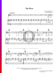 In 1977 aspiring singer songwriter amanda mcbroom was under pressure from her manager to create a song that could help her get a record deal. The Rose Noten Klavier Gesang Gitarre Pdf Download Streamen Oktav