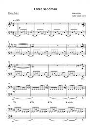 Es wurde am 20.4.1992 im album. Metallica Enter Sandman Noten Fur Piano Downloaden Fur Anfanger Klavier Solo Sku Pso0018432