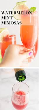 Watermelon Mint Mimosas Diese Kostliche Wassermelon Mint Mimosa Rezept Diese Kostliche Mimosa Mimosas Mint Rezept Wassermelon Watermelon Waterm
