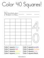 Our printable coloring pages are free and classified by theme, simply choose and print your drawing to color for hours! Number 40 Coloring Pages Twisty Noodle