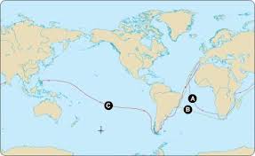 He had four ships and 170 men. Which Letter Shows The Route Of Vasco Da Gama A B C