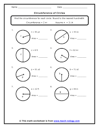Area and circumference of a circle. Circumference Of Circles 7th Grade Math Worksheets Seventh Grade Math Math Worksheets