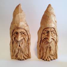 Couple Of Wizard Wood Spirit Wood Carvings By Scott Longpre Wood Carving Faces Wood Carving Patterns Wood Carving Art