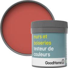 Testeur Peinture Murs Et Boiseries Goodhome Rouge Westminster Satin 50ml En 2020 Boiseries Westminster Peinture