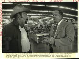 1987 Press Photo Senator Elwyn Nicholson and Freddie Pate, Louisiana